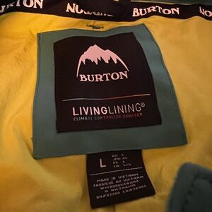 Burton Gloria snow pants size Large Teal Green Snowboard Ski winter